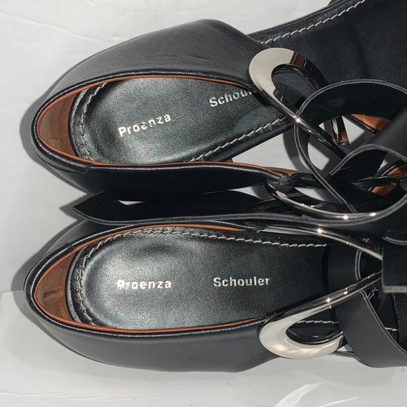 Proenza Schouler Grommet D'orsay Flats in Black - Picture 8 of 9